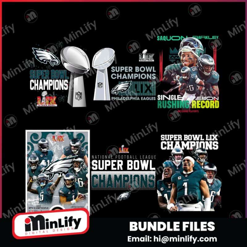 Philadelphia Eagles Champions Super Bowl LIX Bundle PNG