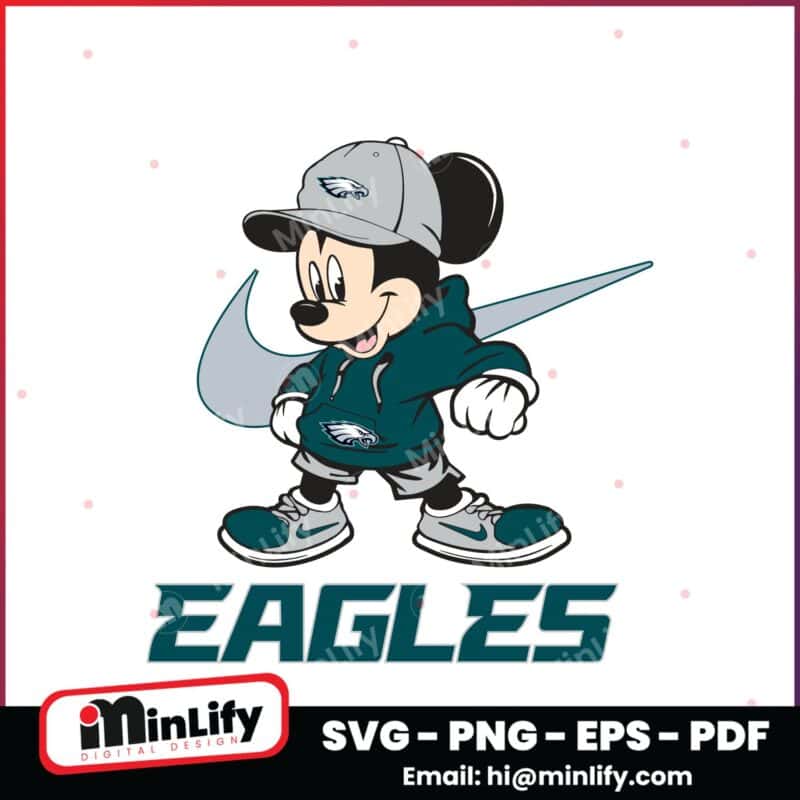 Philadelphia Eagles Mickey Mouse Nike Super Bowl Svg