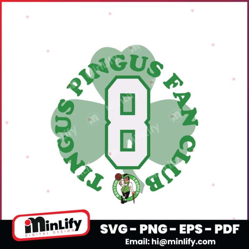 Boston Celtics Kristaps Porzingis Tingus Pingus Shamrock Svg
