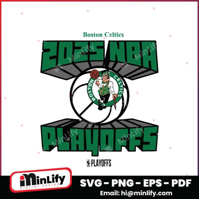 Boston Celtics NBA 2025 Playoffs Basketball Svg