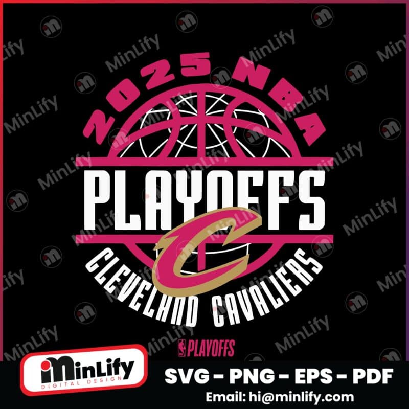 Cleveland Cavaliers NBA 2025 Playoffs Game Time Svg