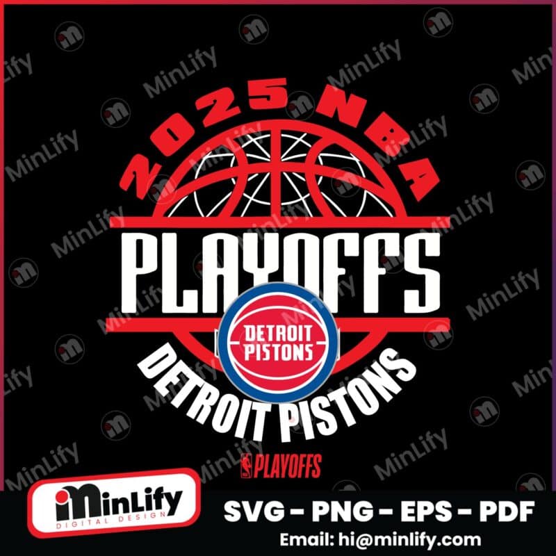 Detroit Pistons 2025 NBA Playoffs Game Time Svg