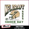 Green Bay Packers 2025 NFL Draft Helmet Fashion Png