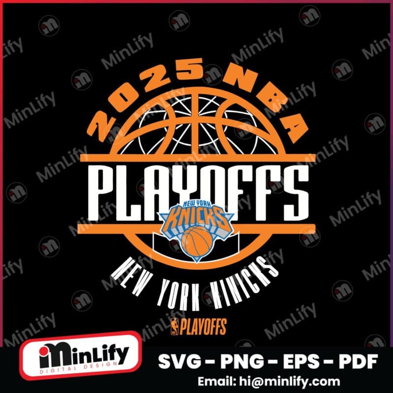 New York Knicks 2025 NBA Playoffs Game Time Svg