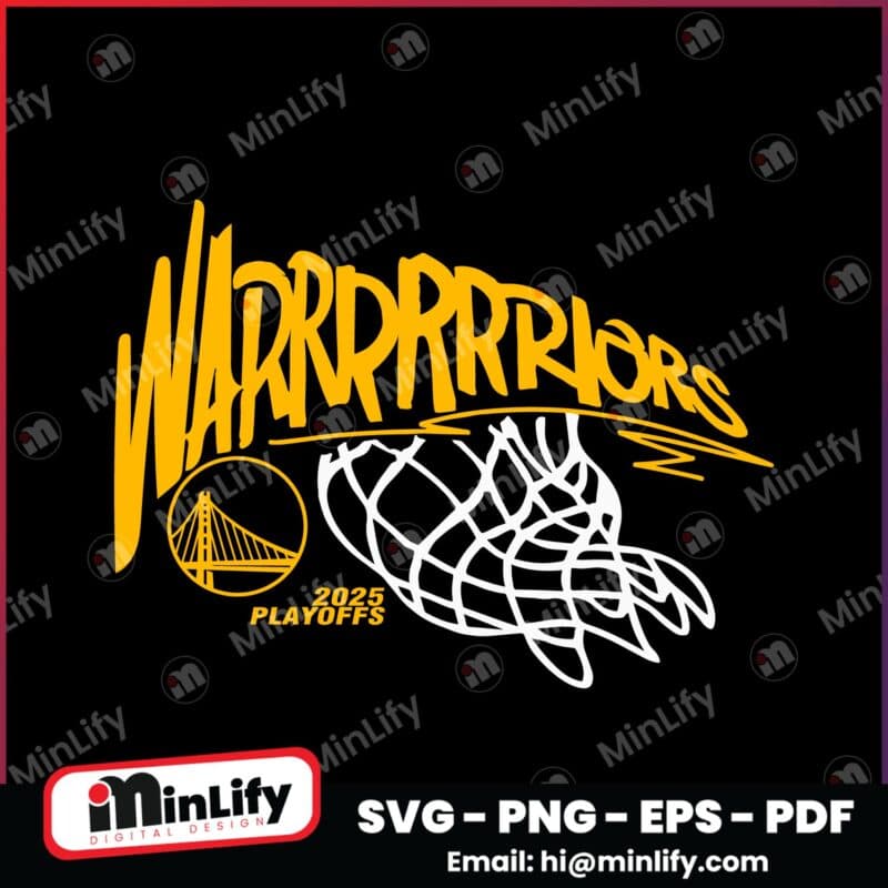 Golden State Warriors 2025 Nba Playoffs Swish SVG