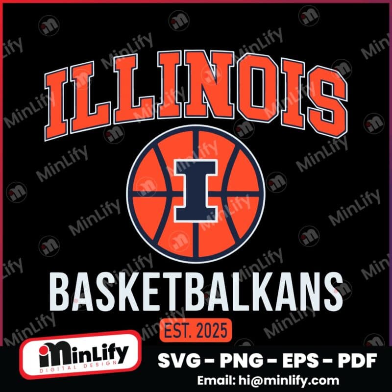 Illinois Urbana Champaign Basketball SVG