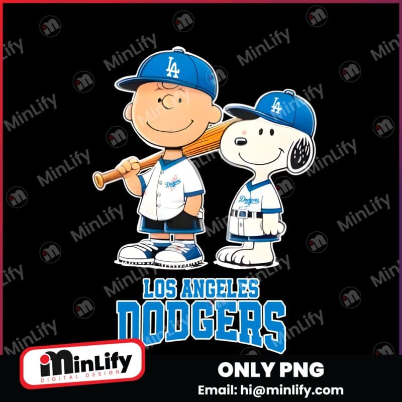 Peanuts Snoopy X Charlie Brown Los Angeles Dodgers PNG