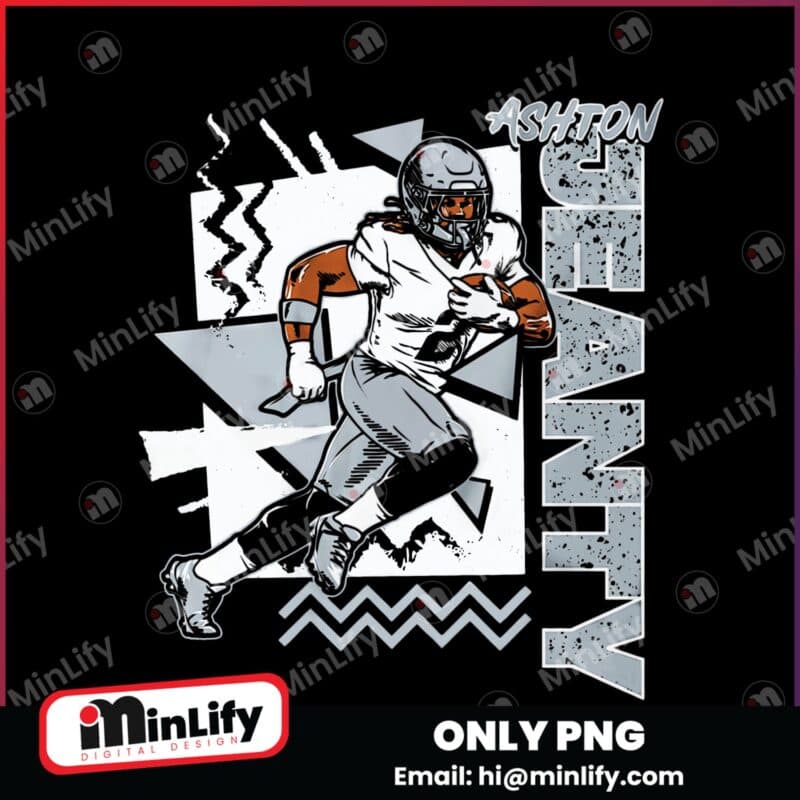 Retro 90S Ashton Jeanty Las Vegas Raiders Football PNG