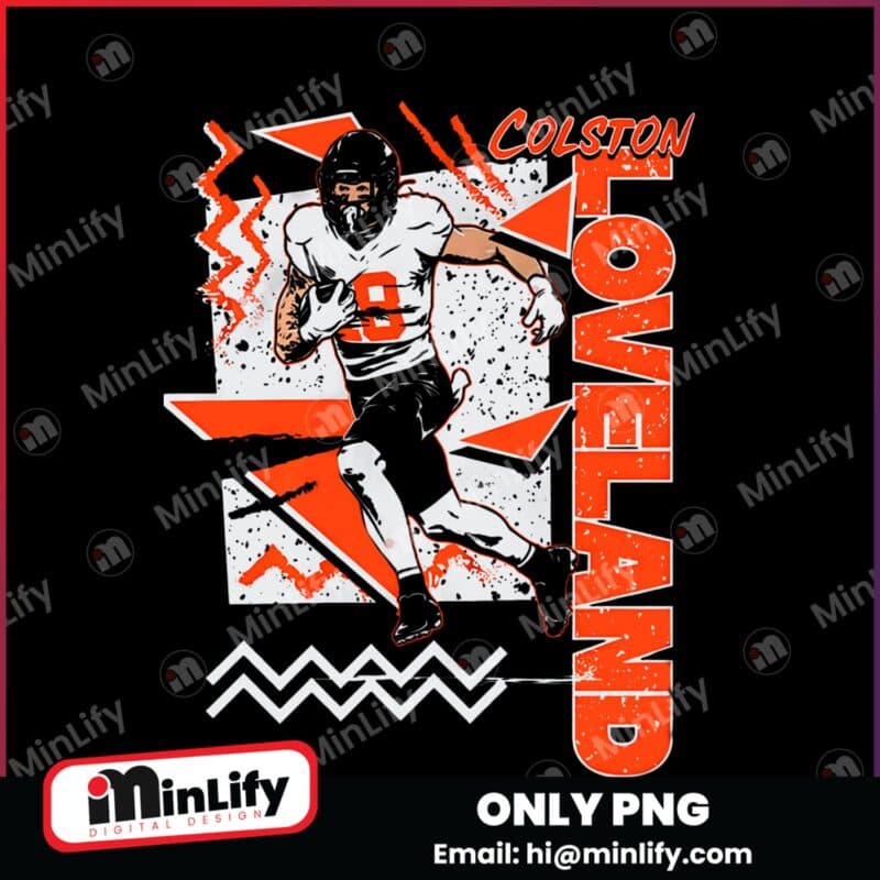 Retro 90S Colston Loveland Chicago Bears Football PNG