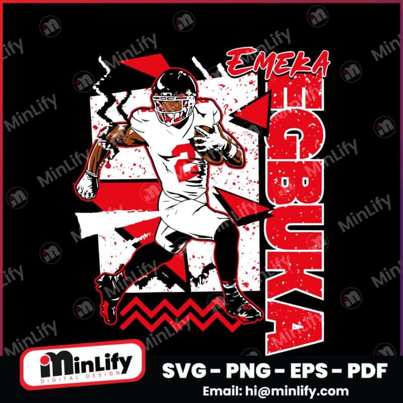 Retro 90S Emeka Egbuka Tampa Bay Buccaneers Football SVG