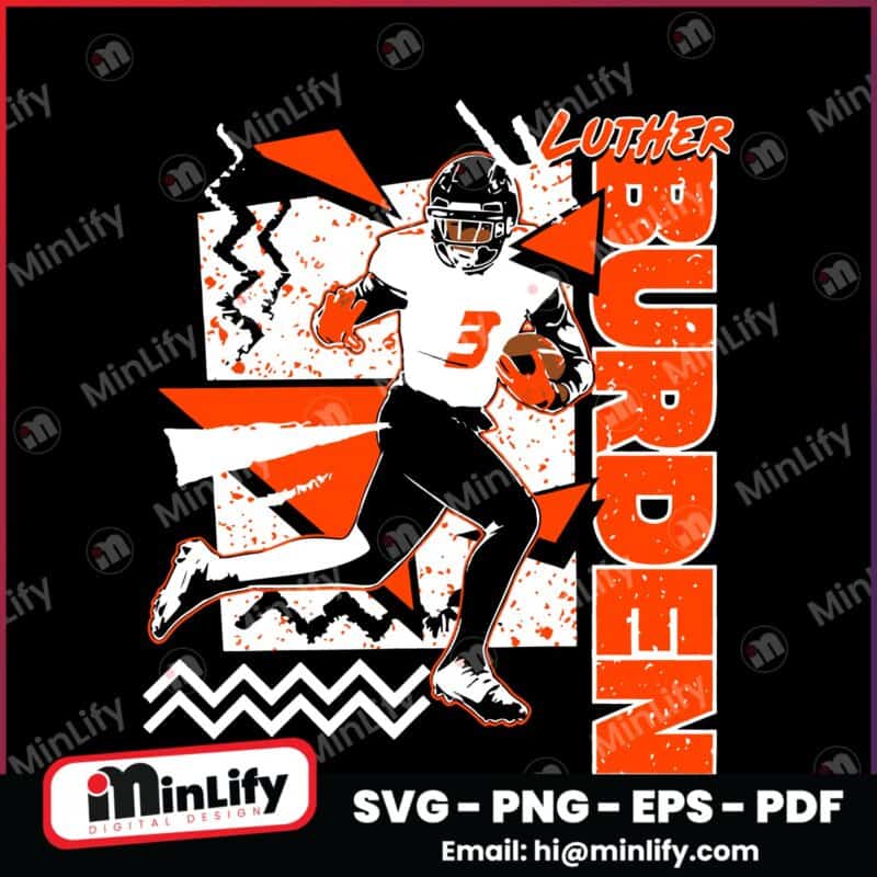 Retro 90S Luther Burden III Chicago Bears Football SVG