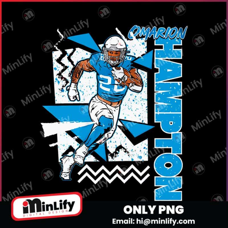 Retro 90S Omarion Hampton Los Angeles Chargers Football PNG