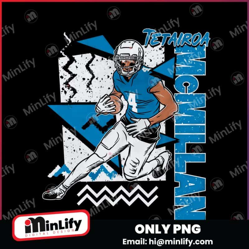 Retro 90S Tetairoa Mcmillan Carolina Panthers Football PNG