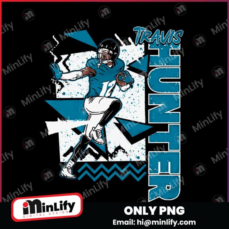 Retro 90S Travis Hunter Jacksonville Jaguars Football PNG