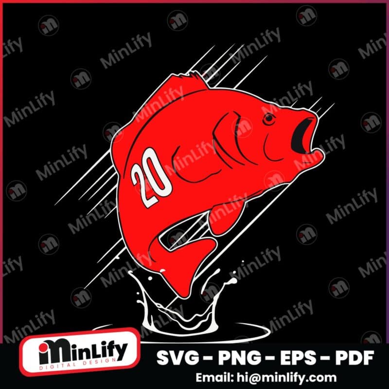 Sebastian Aho Carolina Hurricanes Fish 20 SVG