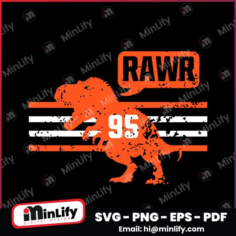Vintage Cleveland Browns Trex Myles Garrett Rawr SVG