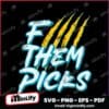 Vintage F Them Picks Jacksonville Jaguars NFL Draft SVG