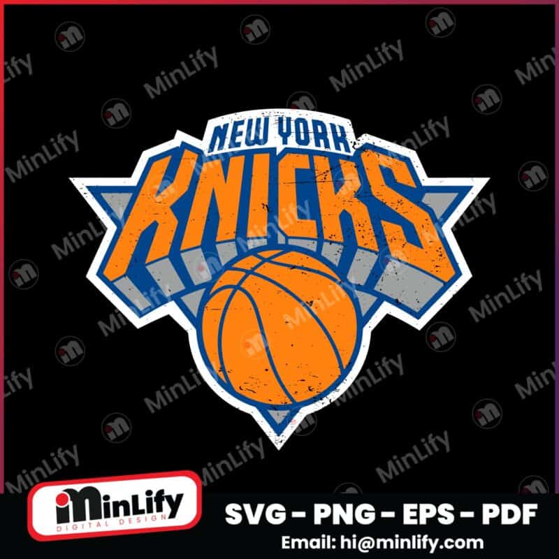 Vintage New York Knicks Distressed Team Logo SVG