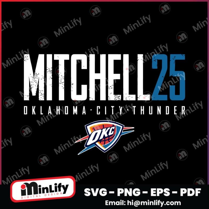Ajay Mitchell 25 Oklahoma City Thunder Elite SVG