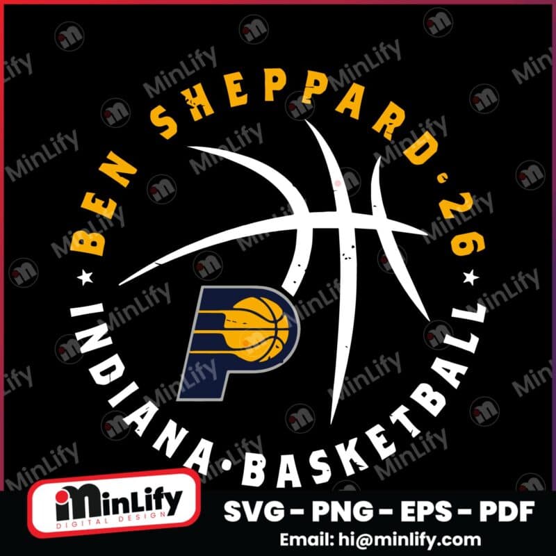 Ben Sheppard Indiana Pacers Basketball Player Ball SVG