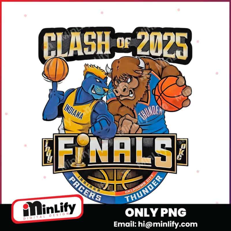 Clash Of 2025 Indiana Pacers Vs Thunder Nba Finals Basketball Vintage PNG