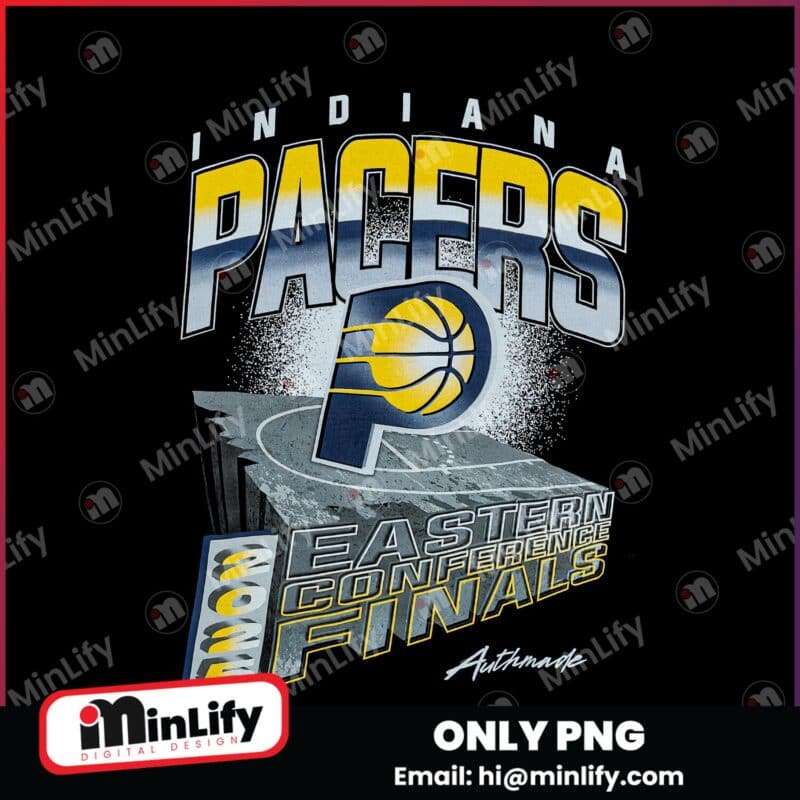 Indiana Pacers 2025 Eastern Conference Finals Concrete Court PNG