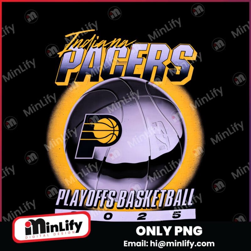 Indiana Pacers 2025 Playoffs Swish Basketball PNG
