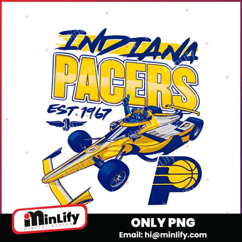 Indiana Pacers Boomer Racing Est 1967 Nba Playoffs 2025 PNG