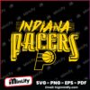 Indiana Pacers Vintage Style Trent Yellow SVG