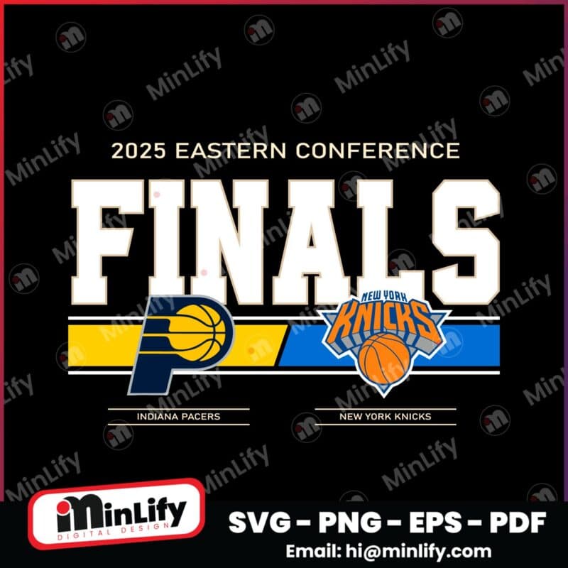 Indiana Pacers Vs Knicks 2025 Eastern Conference Finals Basketball SVG