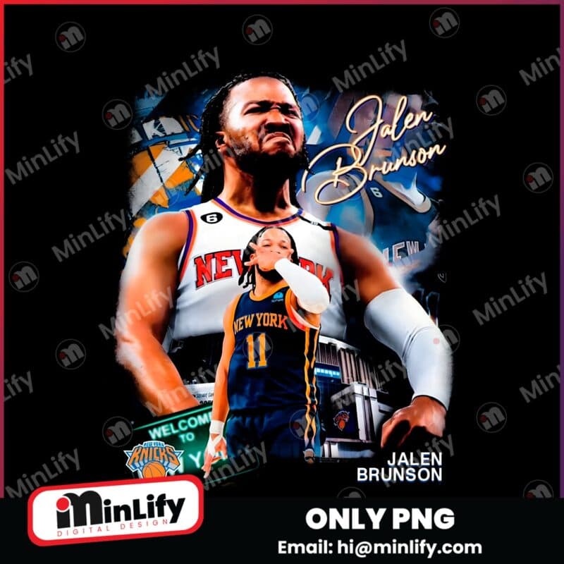 Jalen Brunson New York Knicks Collage Tribute PNG
