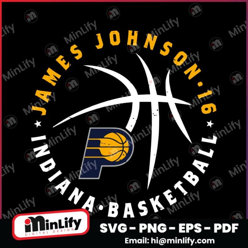 James Johnson Indiana Pacers Basketball Player Ball SVG
