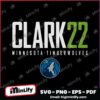 Jaylen Clark Minnesota Timberwolves Number 22 SVG