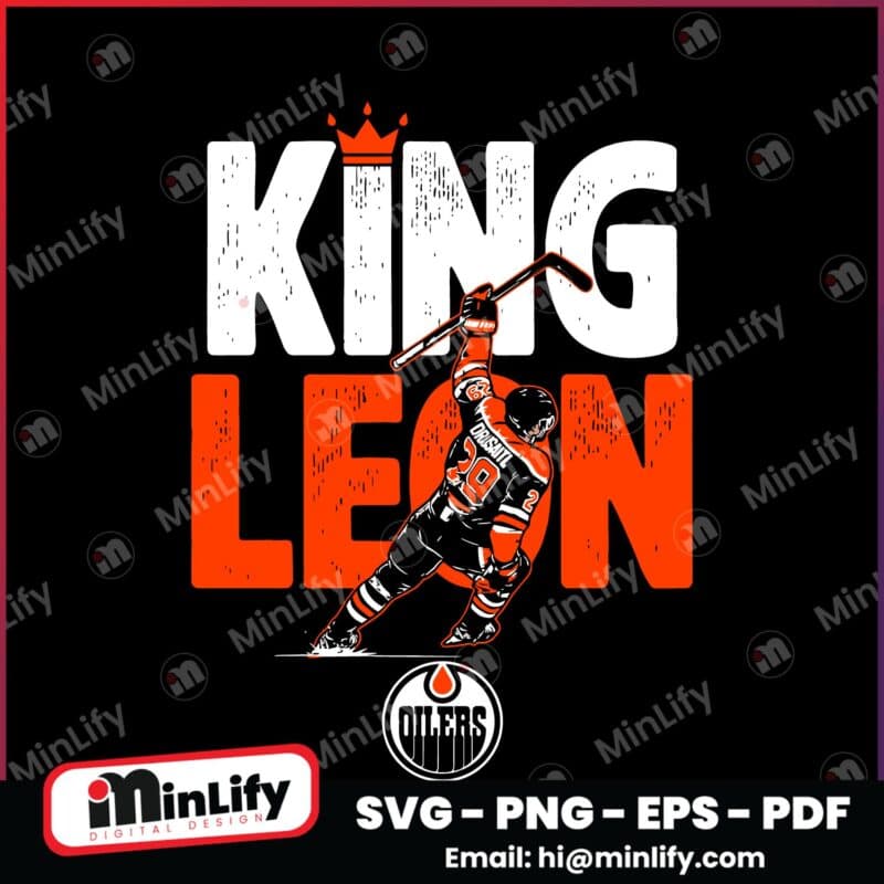 Leon Draisaitl Edmonton Oilers King Leon SVG