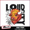 Loud City Bison Okc Basketball Mascot Head PNG