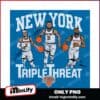 New York Knicks Triple Threat Hart Brunson Bridges Basketball PNG