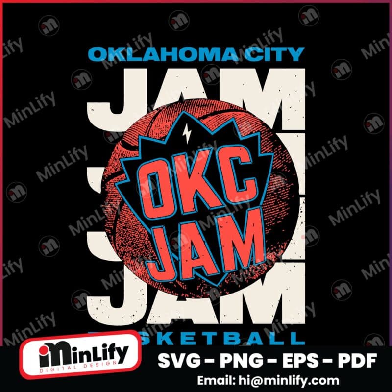 Okc Jam Retro Oklahoma City Basketball Hoop SVG