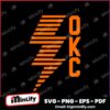 Okc Lightning Bolt Thunder Basketball SVG