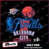 Oklahoma City Thunder 2025 Nba Finals Logoman Vintage Style PNG