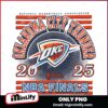 Oklahoma City Thunder 2025 Nba Finals Red White Blue Stripes Logo PNG