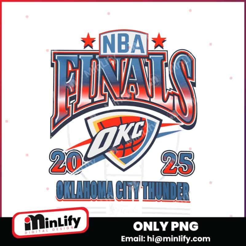 Oklahoma City Thunder 2025 Nba Finals Stars Arch Logo PNG
