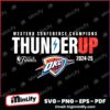 Oklahoma City Thunder 2025 Western Conference Champions Thunder Up Finals SVG