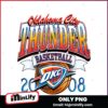 Oklahoma City Thunder Since 2008 Basketball Retro Logo PNG