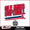 Ole Miss Softball Womens College World Series 2025 Striped Team Logo PNG