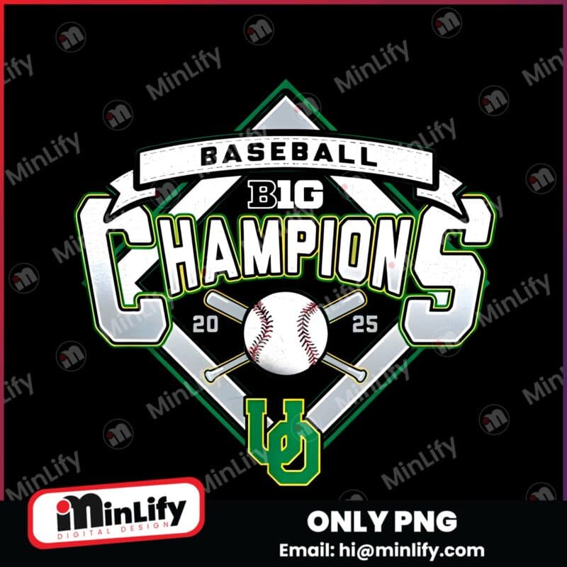 Oregon Ducks Baseball Big 10 Champions 2025 PNG