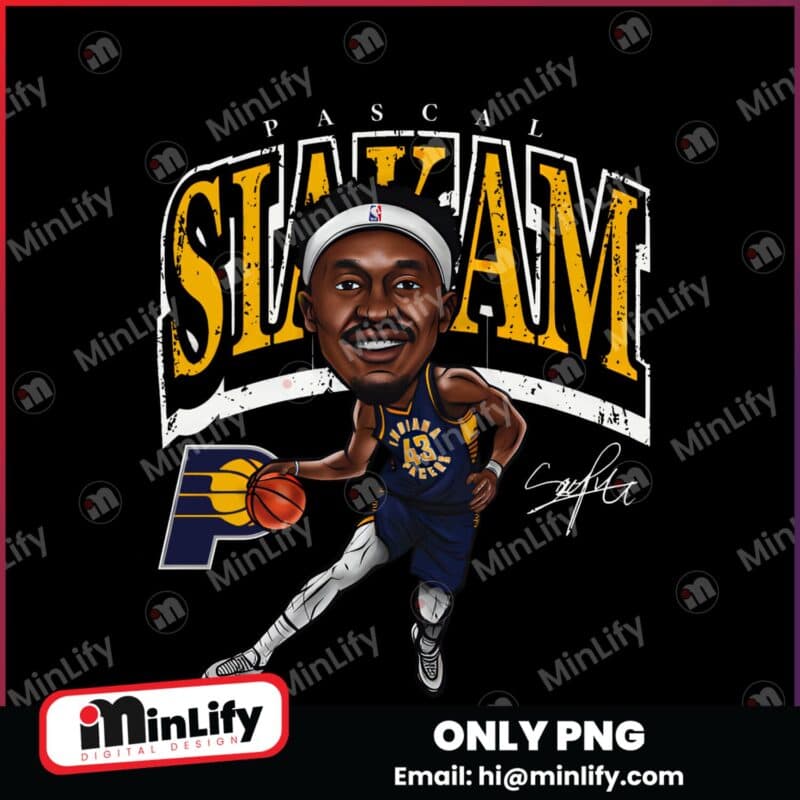 Pascal Siakam Indiana Pacers Basketball Cartoon PNG