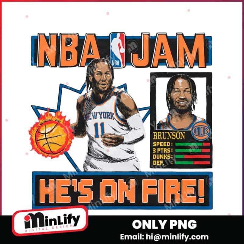 Retro Nba Jam Knicks Jalen Brunson PNG