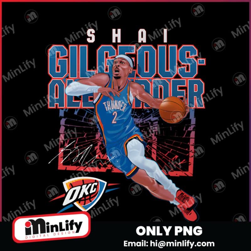 Shai Gilgeous Alexander Oklahoma City Thunder Shattered PNG