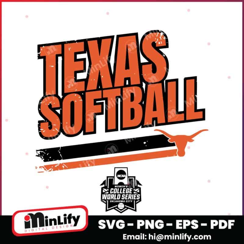 Texas Longhorns Softball College World Series Stripe SVG