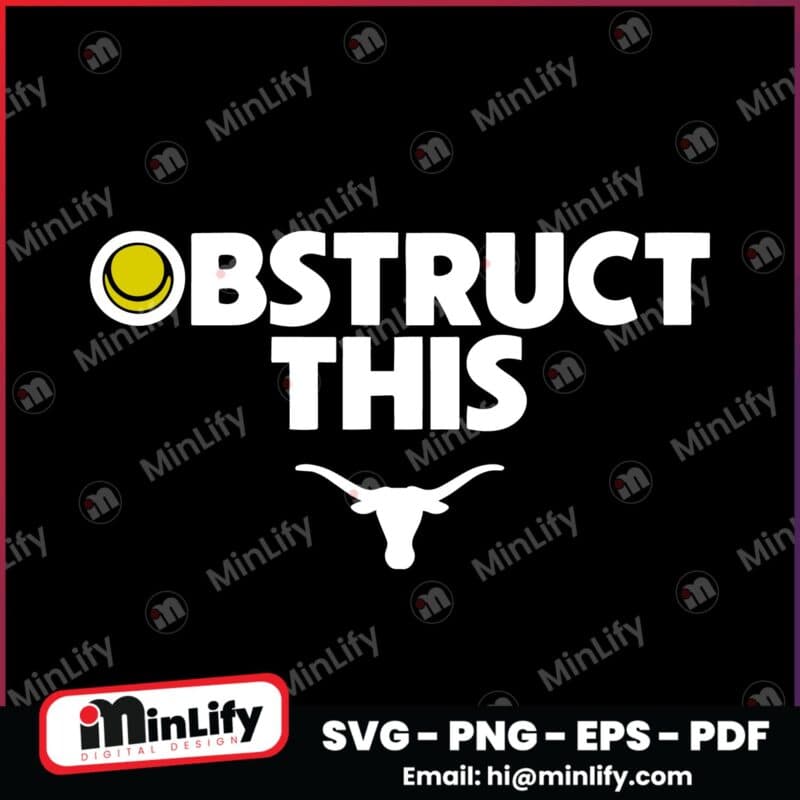 Texas Softball Obstruct This SVG